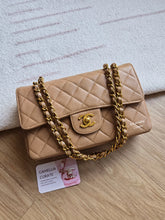 Load image into Gallery viewer, Chanel Dark Beige Caviar Small Classic Flap 24k Gold