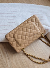 Load image into Gallery viewer, Chanel Dark Beige Caviar Small Classic Flap 24k Gold