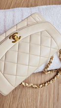 Load image into Gallery viewer, Chanel Ivory Beige Diana Small 24k Gold