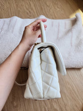 Load image into Gallery viewer, Chanel Pearlescent Ivory Coco Handle Caviar Small Champagne Gold Hardware