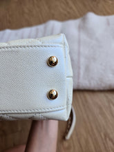 Load image into Gallery viewer, Chanel Pearlescent Ivory Coco Handle Caviar Small Champagne Gold Hardware