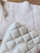 Load image into Gallery viewer, Chanel Pearlescent Ivory Coco Handle Caviar Small Champagne Gold Hardware