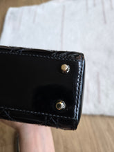 Load image into Gallery viewer, Lady Dior Mini Black Patent Gold Hardware