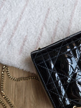 Load image into Gallery viewer, Lady Dior Mini Black Patent Gold Hardware
