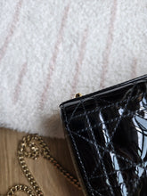 Load image into Gallery viewer, Lady Dior Mini Black Patent Gold Hardware