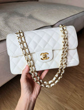 Load image into Gallery viewer, Chanel Classic Small Flap White Caviar 24k Gold