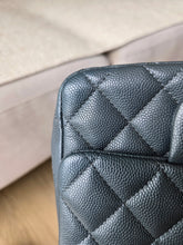 Load image into Gallery viewer, Chanel 18B Grey Classic Mini Caviar Square Champagne Gold