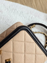 Load image into Gallery viewer, Chanel Filigree Small Flap Caviar Beige/Black