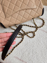 Load image into Gallery viewer, Chanel Filigree Small Flap Caviar Beige/Black