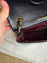 Load image into Gallery viewer, Chanel Mini Statement Flap Vtg Navy 24k Gold