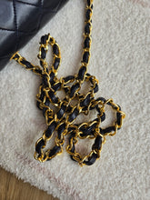 Load image into Gallery viewer, Chanel Mini Statement Flap Vtg Navy 24k Gold