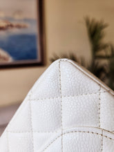 Load image into Gallery viewer, Chanel Classic Small Flap White Caviar 24k Gold