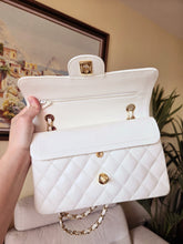 Load image into Gallery viewer, Chanel Classic Small Flap White Caviar 24k Gold