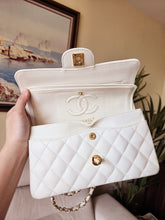Load image into Gallery viewer, Chanel Classic Small Flap White Caviar 24k Gold