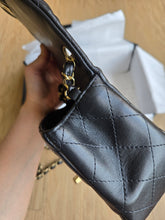 Load image into Gallery viewer, Chanel Mini Square Black Lambskin Champagne Gold Hardware