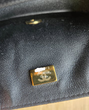 Load image into Gallery viewer, Chanel Mini Square Black Lambskin Champagne Gold Hardware