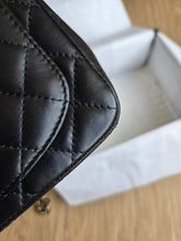 Load image into Gallery viewer, Chanel Mini Square Black Lambskin Champagne Gold Hardware