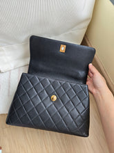 Load image into Gallery viewer, Chanel Kelly Small Vtg Black Caviar 24k Gold
