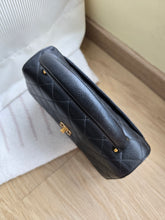Load image into Gallery viewer, Chanel Kelly Small Vtg Black Caviar 24k Gold