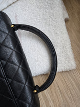 Load image into Gallery viewer, Chanel Kelly Small Vtg Black Caviar 24k Gold