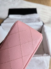 Load image into Gallery viewer, Chanel 22c Rose Sakura Pink Small Classic Flap Caviar Champagne Gold Hardware