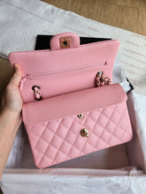 Load image into Gallery viewer, Chanel 22c Rose Sakura Pink Small Classic Flap Caviar Champagne Gold Hardware
