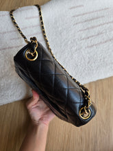 Load image into Gallery viewer, Chanel Mini Caviar Square Flap Black Caviar Vtg 24k Gold
