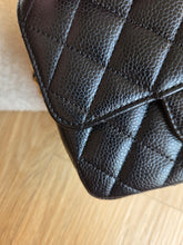 Load image into Gallery viewer, Chanel Mini Caviar Square Flap Black Caviar Vtg 24k Gold