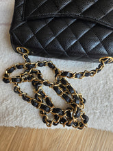 Load image into Gallery viewer, Chanel Mini Caviar Square Flap Black Caviar Vtg 24k Gold