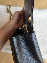 Load image into Gallery viewer, Chanel Mini Caviar Square Flap Black Caviar Vtg 24k Gold