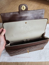 Load image into Gallery viewer, Chanel Chocolate Brown Vintage Straight Flap Bijoux Chain 24k Gold