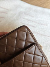 Load image into Gallery viewer, Chanel Chocolate Brown Vintage Straight Flap Bijoux Chain 24k Gold