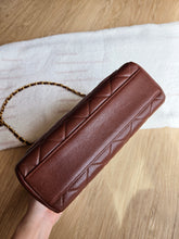 Load image into Gallery viewer, Chanel Chocolate Brown Caviar Small Square Flap 24k Gold