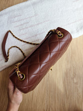 Load image into Gallery viewer, Chanel Chocolate Brown Caviar Small Square Flap 24k Gold