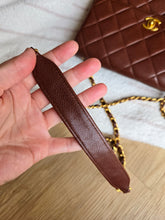 Load image into Gallery viewer, Chanel Chocolate Brown Caviar Small Square Flap 24k Gold