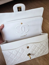 Load image into Gallery viewer, Chanel Classic Medium Flap White Vintage 24k Gold