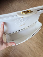 Load image into Gallery viewer, Chanel Classic Medium Flap White Vintage 24k Gold