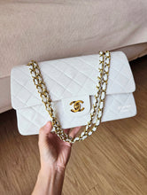 Load image into Gallery viewer, Chanel Classic Medium Flap White Vintage 24k Gold