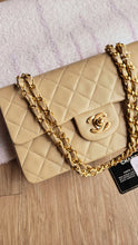 Load image into Gallery viewer, Chanel Small Classic Flap Dark Beige Vintage 24k Gold