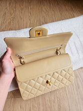 Load image into Gallery viewer, Chanel Small Classic Flap Dark Beige Vintage 24k Gold