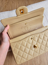 Load image into Gallery viewer, Chanel Small Classic Flap Dark Beige Vintage 24k Gold