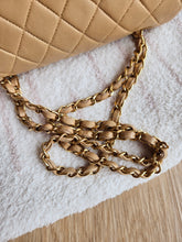 Load image into Gallery viewer, Chanel Dark Beige Small Classic Flap Vtg 24k Gold