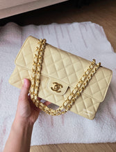 Load image into Gallery viewer, Chanel Classic Beige Clair Medium Flap Caviar 24k Gold