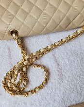 Load image into Gallery viewer, Chanel Classic Beige Clair Medium Flap Caviar 24k Gold