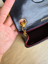 Load image into Gallery viewer, Chanel Bijoux Chain Mini Square Black Vtg 24k Gold
