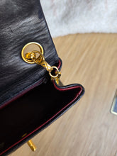 Load image into Gallery viewer, Chanel Bijoux Chain Mini Square Black Vtg 24k Gold
