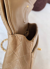 Load image into Gallery viewer, Chanel Mocha Dark Beige Small Classic Flap Vtg 24k Gold