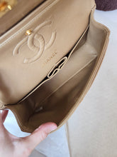 Load image into Gallery viewer, Chanel Mocha Dark Beige Small Classic Flap Vtg 24k Gold