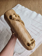 Load image into Gallery viewer, Chanel Mocha Dark Beige Small Classic Flap Vtg 24k Gold