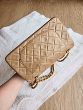 Load image into Gallery viewer, Chanel Mocha Dark Beige Small Classic Flap Vtg 24k Gold